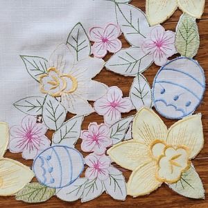 Springtime Easter Daffodils Tablecloth 86 x‎ 62 Inch Rectangle#29